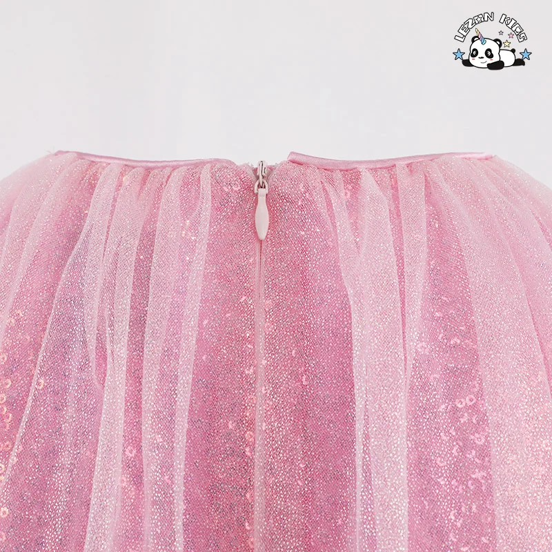 LEZONKIDS - Vestido de Princesa com Lantejoulas para Meninas, Novo Vestido de Sereia, Vestido de Verão para Crianças com Design Personalizado OEM